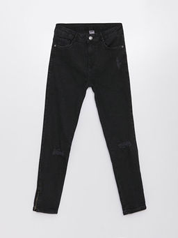 Y?rt?k Detayl? K?z ?ocuk Jean Pantolon