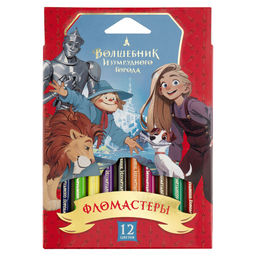 Фломастеры Мульти-Пульти "Волшебник Изумрудного города" 12цв. (WP_64243) смываемые, в карт.уп.