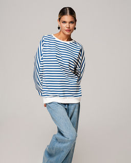 СВИТШОТ ХЛОПКОВЫЙ ПОЛОСАТЫЙ 90.6.2 - Sahar art lab фото 7