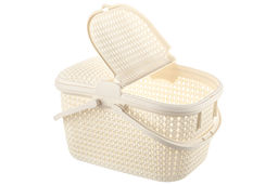 Корзина для пикника 25 л 46*35*27,5 см Паола с 2-мя крышками слоновая кость (модель 428) - Elan gallery фото 4