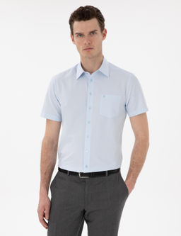 Рубашка Pierre Cardin Acik Mavi Basic Regular Fit светло-голубая