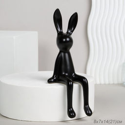Статуэтка Кролик 21 см / HBC-102 /уп 30/черный - Галеонтрейд фото 2