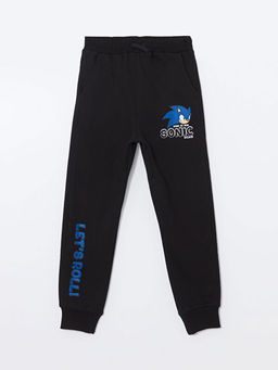 Beli Lastikli Sonic Bask?l? Erkek ?ocuk Jogger E?ofman Alt?