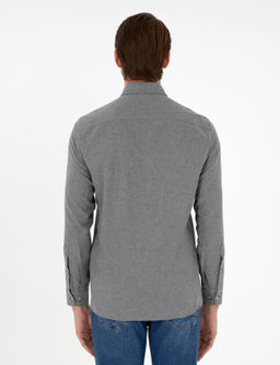 Gri Slim Fit Uzun Kollu G_mlek - Pierre cardin фото 5