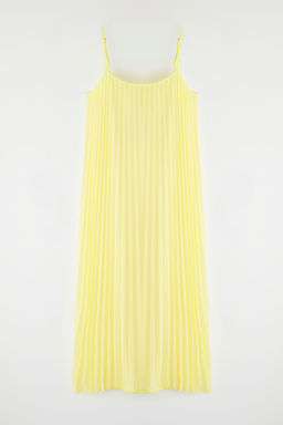 TRENDYOLMILLA Siyah Duz Y?rtmacl? Maxi Piliseli A-line Esnek Orme Elbise TWOSS25EL00170 фото 22