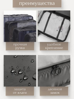 Набор дорожных органайзеров (3502) Черный - Мой органайзер фото 5