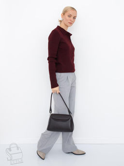 Сумка женская кожаная 2617-1YP coffee Polina&Eiterou