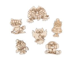 Заготовка для декорирования Mr. Carving ВД-573 Мини-набор Зимние совы-лилипутики фанера 0.3 см