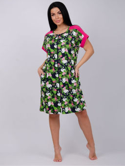 Халат "Анастасия" лебеди, трикотаж