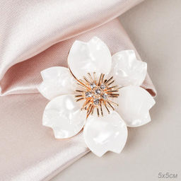 Брошь Цветок / 4923W /уп 12/
