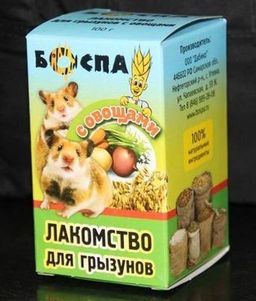 БОСПА лак.КОРОБКА,,,ГРУША д/грызун.с овощами 3 в 1 БП0000301