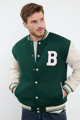 TRENDYOL MAN Siyah Unisex Regular Fit Bomber Yaka Kolej K?sl?k Mont TMNAW24MO00017 - Trendyolmilla фото 10