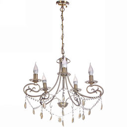 Люстра подвесная в стиле барокко "Biscotti" 5*40Вт Е14 6-MDG5932/5AB