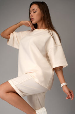 Женский костюм оверсайз из футера двухнитки Happyfox