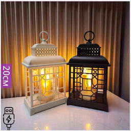 Большой рождественский фонарь, LED, ТРИ свечи, USB