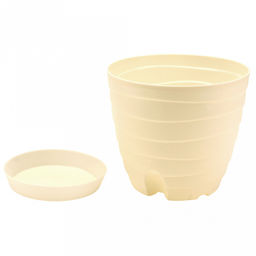Горшок для цветов пластмассовый Бриз 3,7л, бежевый светлый (Россия) - Домашняя мода фото 2