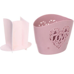 Подставка для столовых приборов "SEGRETO" 20*12*15см 3секции пыльнавя роза