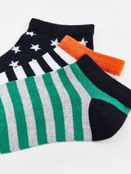 ?izgili Erkek ?ocuk Patik ?orap 3l? - Waikiki фото 3