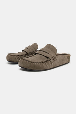 LEATHER SLINGBACK CLOGS - Zara фото 8
