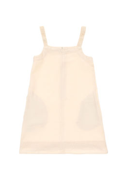 Тканое платье цвета экрю для девочки Неожиданная скидка в корзине - U.s. polo assn фото 3