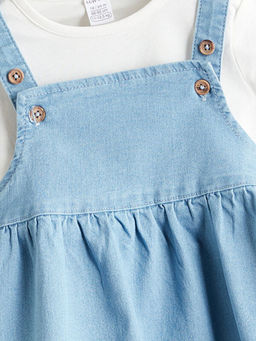 K?z Bebek Jean Elbise ve Bluz 2li