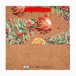 Пакет крафтовый квадратный Новогоднее настроение, 30 30 12 см - Дарите счастье фото 10