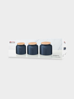 Банка для сыпучих продуктов, 600 мл, 3 шт, фарфор P, круглая, синяя, Indulgence - Maxwell & Williams фото 3