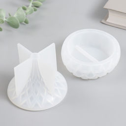 Молд силикононовый «Шкатулка капля» с крышкой 8,5 х 8,5 х 9,4 см