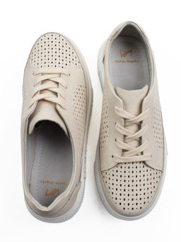 03-C322-2A BEIGE Полуботинки летние женские (натуральная кожа) - Фабричный китай фото 17