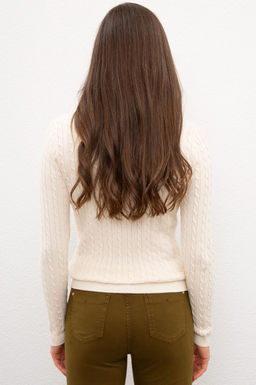 Женский базовый свитер цвета экрю Неожиданная скидка в корзине - U.s. polo assn фото 3