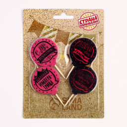 Cвечи в торт «Женские», 4×4.4 см, 4 шт.