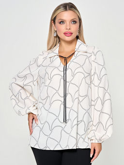 Блузка 0059-27п топленое молоко