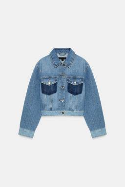 CAZADORA Z1975 CORTA COMBINADA DENIM / Azul medio - Zara фото 6