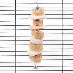 Игрушка с панцирем каракатицы, люфой и колокольчиком, 30 х 5 см - Пижон фото 4