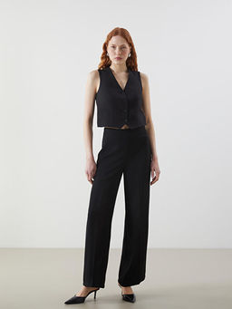 V Yaka Kad?n Klasik Yelek