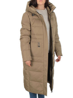 M-22120 DK. BEIGE Пальто женское зимнее (био-пух) - Фабричный китай фото 8