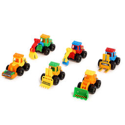 Набор тракторов Весёлая стройка, инерционные, в наборе 6 шт., цвет МИКС - Автоград фото 13