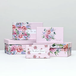 Набор подарочных коробок 10 в 1 «С праздником!», 32.5×20×12.5 - 12×7×4 (± 1) см