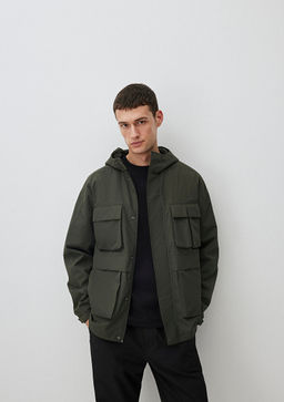 Kapusonlu Haki Ceket