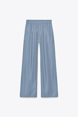 SOFT-TOUCH WIDE-LEG TROUSERS - Zara фото 5