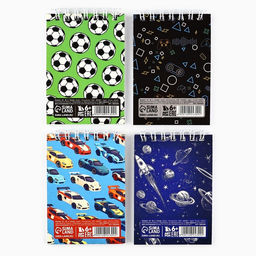 Цена за 4 шт. Блокнот А7, 32 л., на гребне в клетку, мелованная обложка Самый лучший МИКС - Artfox фото 3