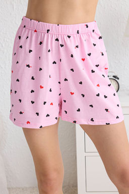 Trendyolmilla Pembe %100 Pamuklu Kalpli Ip Ask?l? Sortlu Orme Pijama Tak?m? THMSS25PT00085  фото 6