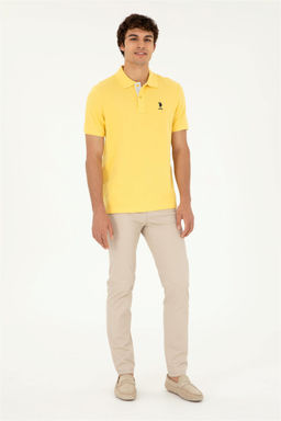 U. S. Polo Assn / Мужская желтая базовая футболка - U.s. polo assn фото 4