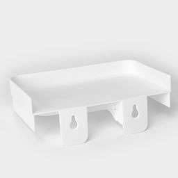 Держатель для туалетной бумаги с полочкой, белый