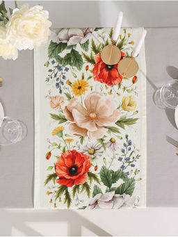 Дорожка на стол «Этель» Red flowers 40×146 см, 100% хлопок, саржа 190 г/м²