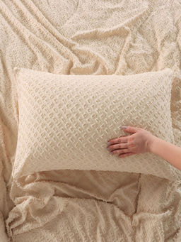 Постельное бельё LoveLife Tufting дуэт Квадрат 143*215см-2шт,230*240см,50*70см-2шт, цвет бежевый, 110 г/м  фото 3