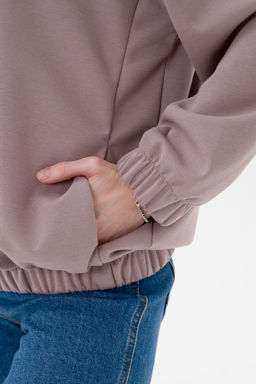 Бомбер из коттон фита кофе макси - Амадэль фото 12