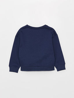 Bisiklet Yaka Bask?l? Uzun Kollu K?z ?ocuk Sweatshirt - Waikiki фото 3