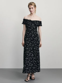 Платье миди с цветочным принтом / Zarina  фото 3