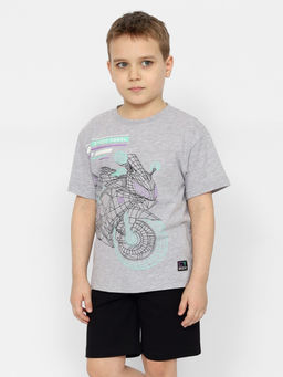CRB wear / CSJB 63564-11-374 Футболка для мальчика,светло-серый меланж/Ex.Cherubino
